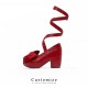 Iris Corolla Customize A Strap Up Chunky Platform Shoes(Reservation/4 Colours/Full Payment Without Shipping)